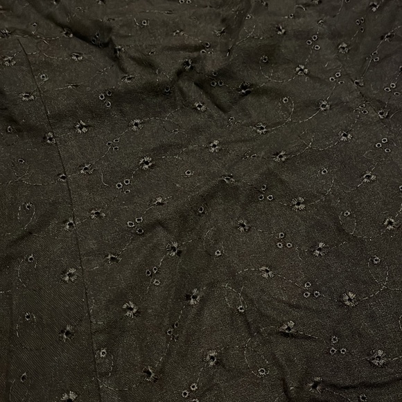 Dressbarn Lined Black Eyelet Top - Picture 2 of 5